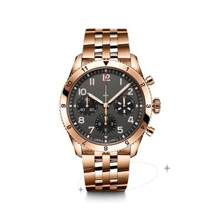 Montres de haute qualité pour hommes d'affaires, chronographe, de luxe, de marque de styliste, en acier inoxydable, avec montre étanche de 43mm, montre de choc, vesace Best