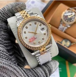 Horloges Hoge kwaliteit mode dameshorloge Mechanisch Automatisch 36 mm diamanten rand Saffier roze dameshorloges Designer MASTER Stalen band horloges Montre