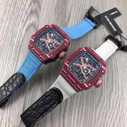 Relógios de alta qualidade Mecânico RM67-02 relógio de pulso esqueleto para homens DE97 luxo de alta qualidade caixa de fibra de carbono à prova d'água vidro de safira salto alto montre