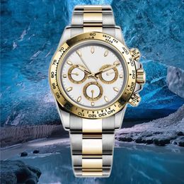 montres de haute qualité montre pour hommes automatique mécanique 40mm sport décontracté luxe saphir 904L en acier inoxydable étanche cadran blanc 2813 mouvement