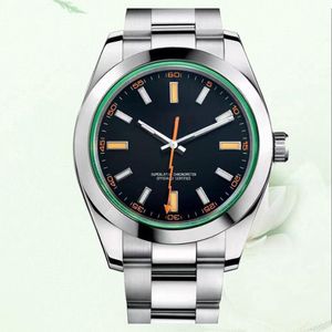 horloges uurwerk van hoge kwaliteit horloges 41MM 904L volledig roestvrij staal verlicht waterdicht horloge saffier zakelijk klassiek horloge glad horloge cirkel zwarte wijzerplaat