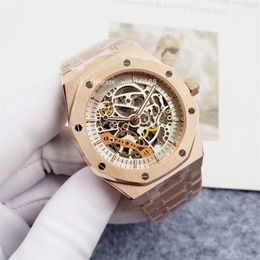 watches high quality The men's watch automatic mechanical movement case material 316l precision steel flywheel design adopts a customized hollow fully wristwatch