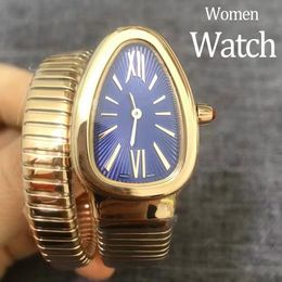 horloges van hoge kwaliteit dames luxe horloges Designer Watch Snake Watch 20mm maat Quartz Beweging Roestvrij staal Gold Watchstrap Modern mode Casual Clasic Watch