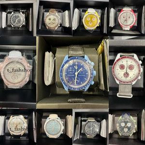 Horloges van hoogwaardige dameswatch heren Watch luxe horlogeplanets kijken OMG+SWAT -merkhorloges Watchbox Commemorative Watch Designer Watch 236