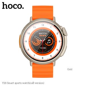 Relojes Hoco Multifuncional Smart Watch Men Women Bluetooth Connected Música Música Fitness Sports Sports Sleep Monitor Versión