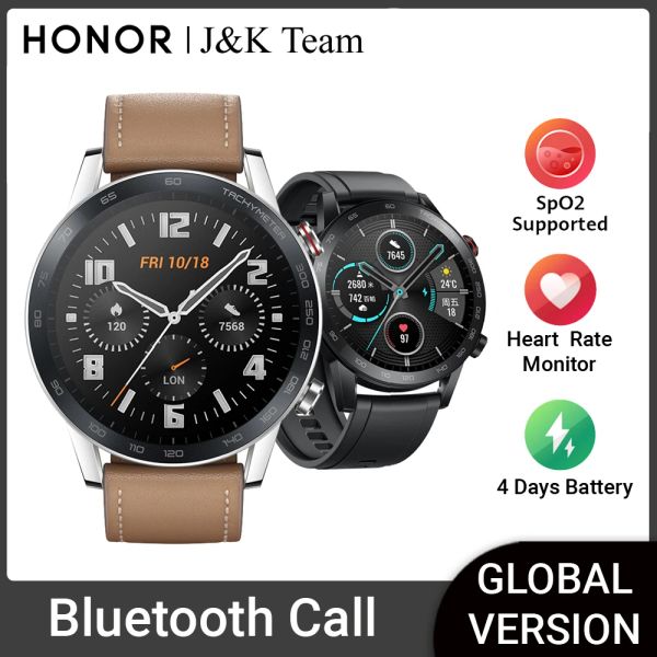 Watchs Honor MagicWatch 2 46mm Smart Watch Bluetooth appelant Smartwatch 14 jours Auto téléphonique de la batterie