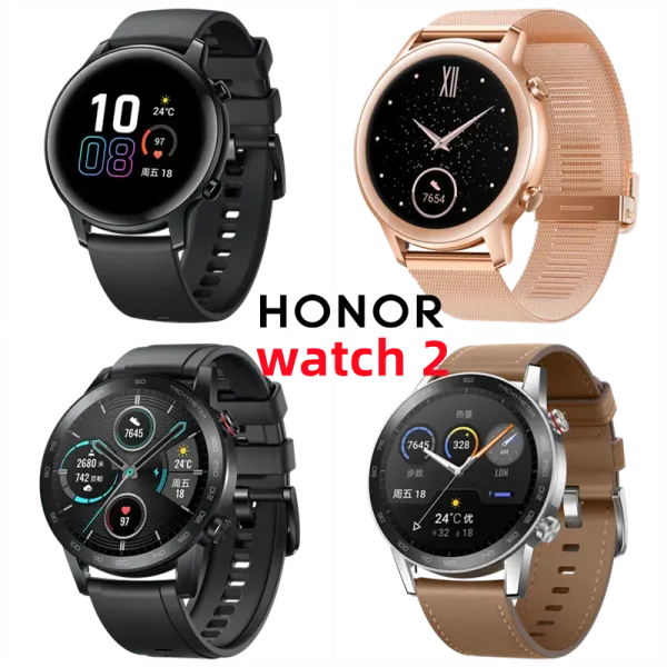 Watchs Honor Watch 2 Sports MagicWatch HighDefinition Bluetooth Call Playback de la musique 14day Battery Life Sports Assistant