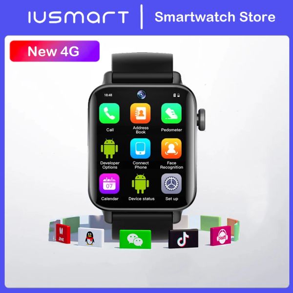 Montres I1PRO 1,78 pouce WiFi GPS Watch 4G Sim Connect Smart Watch Full NetCOM 16G / 64G Smartwatch 5MPX APPEL VIDÉO Android 8.1 Système