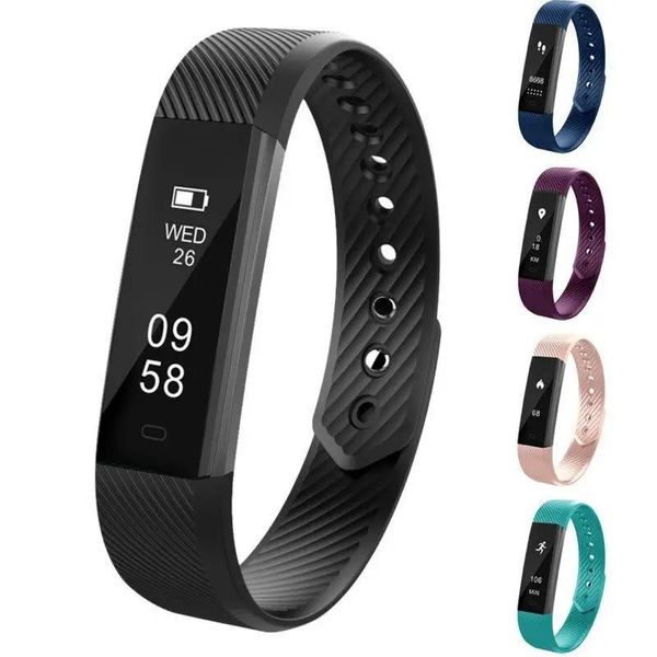 Montres ID115 montre intelligente montre de sport santé Bracelet intelligent fréquence cardiaque Fitness podomètre Bracelet étanche hommes montre pour femme