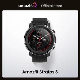 Montres en Stock Version mondiale nouvelle montre intelligente Amazfit Stratos 3 GPS 5ATM musique double Mode 14 jours montre intelligente pour Android