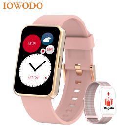 Bekijk Iowodo R5 Smart Watches Men Women kijken Hartslagmonitor Waterdichte sportfitnesstracker 45 -daagse batterijduur voor iPhone Huawei