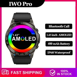 Montres Iwo Pro DM50 Smart Watch Sport IP68 IP68 AMOLED AMOLED HD Men Bluetooth Call Bluetooth 400mAH