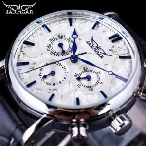 Montres Jaragar Men Mechanical Watch Fashion Sports masculins Sports Automatic Wrist Wrist Skeleton Tourbillon Self Winding Clock Relogie Masculine