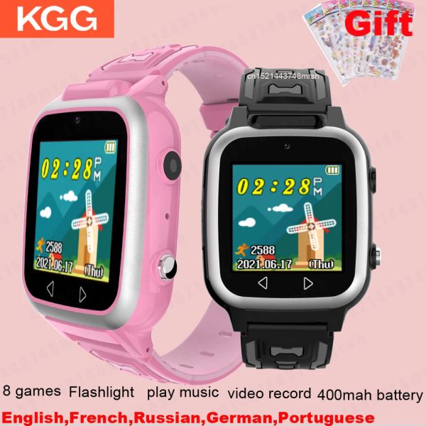 Watches Kgg Kids Smart Watch Mp3 Music Game Play Smartwatch Pectómetro Cámara dual Children Watch Smart Baby Gift For Boys Girls