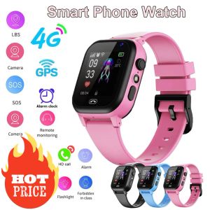 Regarde les enfants 4G Smart Watch SOS GPS Emplacement APPEL VIDÉO CARTE SIM POUR LES ENFANTS SMARTWATCH CAMERIE APPARE-TEMPHANT THE POUR GUITS GRIPLES PRÉSENT