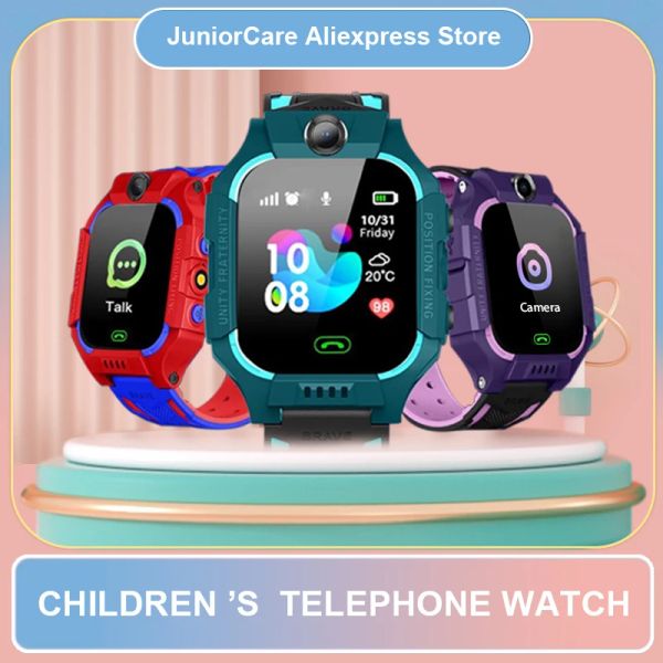 Montres Kids Smart Watch 2G SIM CARD SOS CALL TÉLÉPHONE Smartwatch pour les enfants Photo APPAREIL IMPLAPIER CAME DE LICE CADEAU POUR BOY