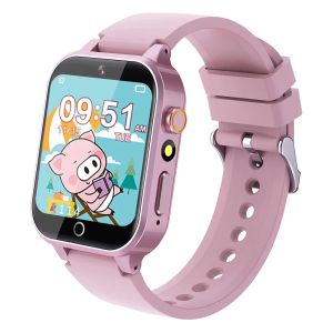 Bekijkt Kids Smart Watch HD Touchscreen Kids kijken met 26 games video -camera muziek audiostory leren kaart educatief speelgoed verjaardagscadeau