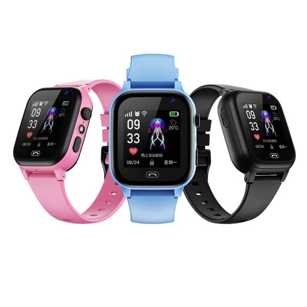 Relojes para niños Smart Watch Sim Llam Llame Teléfono Smartwatch para niños SOS Photo impermeable Cámara LBS Ubicación Regalo