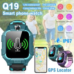 Regardez les enfants Smart Watch Carte SIM Smartwatch pour les enfants SOS CALL Sécurité GPS Piste Caméra Photo Voice Chat Affichez les filles de garçons imperméables Cadeau