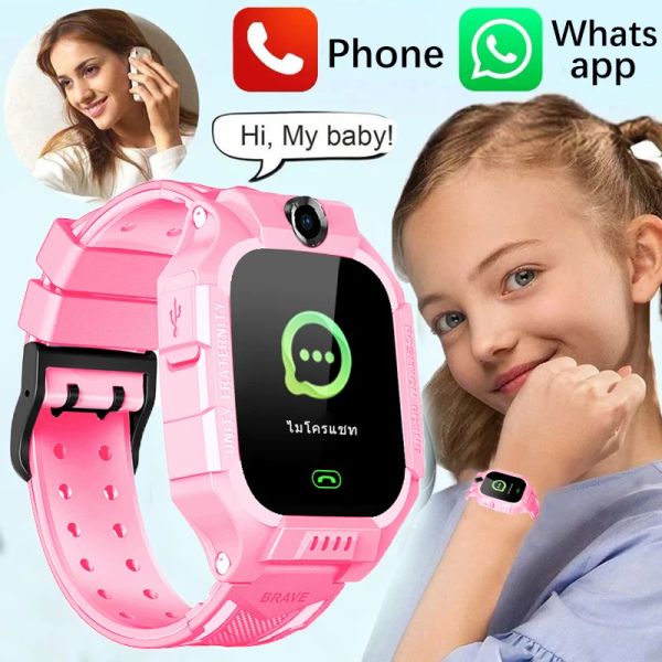 Montre des enfants SOS Smart Watch IP67 Carte SIM 4G imperméable Regardez GPS Tracker Antilost Smart Wristban pour iOS Android Relojes