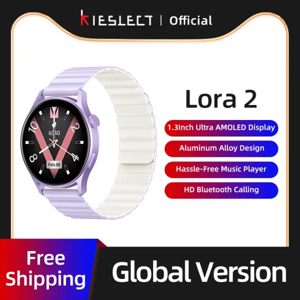 Reloj Kieslect Lora 2 Smartwatch 1.3 '' Pantalla AMOLED HD Bluetooth llamado Heart Rate Health Monitor Fashion Sports Women Smart Watch