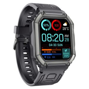 Regarde kr06 smart watch bt appelant la musique play vocat assistant de 1,8 pouces cardiaque à la pression artérielle surveillance de la santé smartwatch