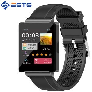 Regardez KS01 Smart Watch NFC Access Control Music Men Femmes Fitness Fitness Sé frémissement BP Glucose de la glycémie Température Smartwatch