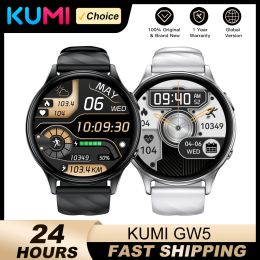 Horloges kumi gw5 smart horloge 1,39 inch nfc bluetooth 5.2 100+ sport hartslag bloeddruk zuurstofmonitor waterdichte IP68