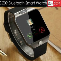 Regarde le dernier emplacement SIM DZ09 Bluetooth Smart Watch pour le téléphone Android HTC Samsung