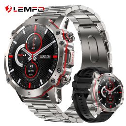 Montres Lemfo Falcon Watch for Men Sports en acier inoxydable montres intelligentes imperméables 110+ modes de sport.