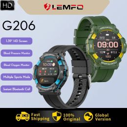 Montres Lemfo G206 Smart Watch 1,39 pouces HD Screen Men Women Bluetooth Call Sports Smartwatch 2023 Moniteur de santé imperméable PK Ultra 8