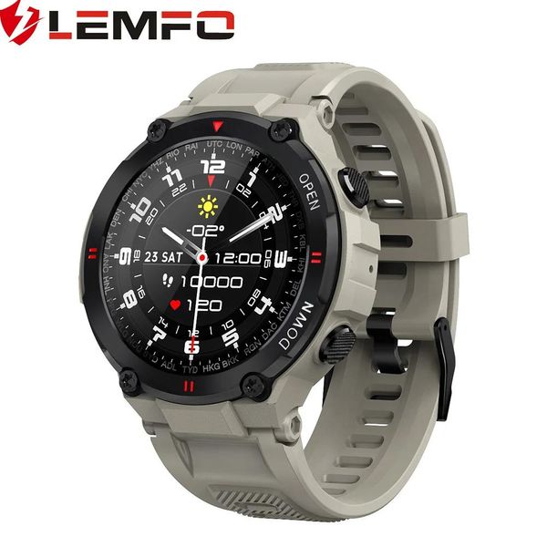 Montres LEMFO K22 montre intelligente Bluetooth appel montres de sport 400 mah grande batterie smartwatch hommes femmes IP67 étanche fitness 240 * 240HD