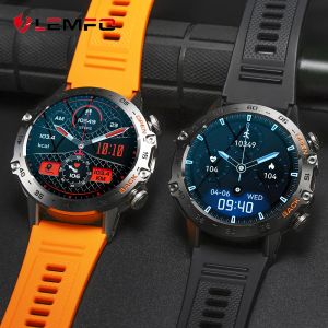 Montres Lemfo K52 Smart Watch Men Sports Watches 400mAh BT Big Battery Smartwatches For Men Health Monitor Bracelet Fitness 1,39 pouce