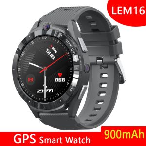 Montres lemfo lem16 Smart Watch Men 8 Core 6G 128G Smartwatch 2022 Android 11 GPS SIM Card WiFi 8MP Camerie 900mAh 1,6 pouce 400 * 400 pixels