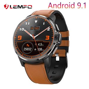 Montres lemfo lemp smart watch men 4g 64 Go GPS SIM Card 1050mAh Android 9.1 OS 1.6 pouces 400 * 400HD Écran Dual 5MP Camera Smartwatch 2022