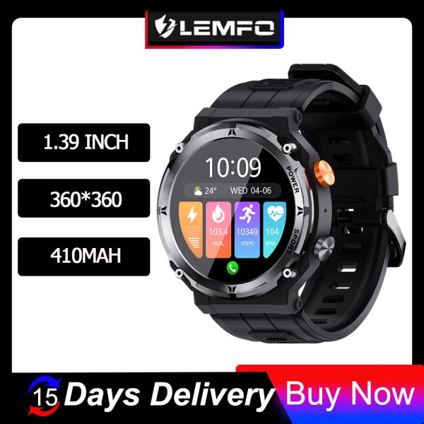 Relojes lemfo nuevo C21PRO IP68 Smart Watch Men Versión global Lengua Bluetooth Call Sports Modes Smart Watches 1.39 