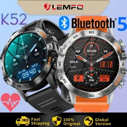 Bekijkt Lemfo Smart Watch Men SmartWatch 2023 K52 Smart Watches Men Women Women 100 Sports Modes Bluetooth Call Health Monitor 400MAH 1.39inch