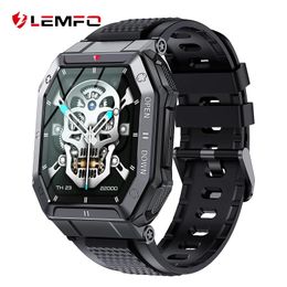 Montres LEMFO smartwatch hommes 350mah Fitness montres de sport 2023 montre intelligente hommes Bluetooth appel pour téléphone Android iOS 1.85 pouces 240 * 280HD
