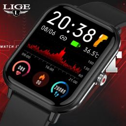 Horloges Lige 2023 Nieuw aangepaste horloge Face Sport Smart Watch Men IP68 Waterdichte hartslag bloeddruk vrouwen smartwatch voor Android iOS