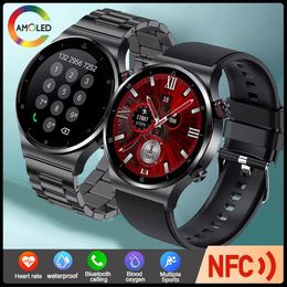 Часы LIGE AMOLED 454*454 Смарт-часы Мужские спортивные водонепроницаемые мужские часы Bluetooth Вызов Бизнес-умные часы для Android Ios Наручные часы