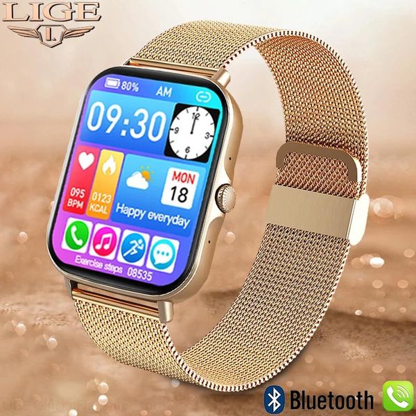 Montres LIGE appel Smartwatch femmes Bluetooth montre intelligente pour Xiaomi Huawei dames montres numériques étanche nouveau sport Fitness Bracelet