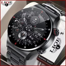 Montres LIGE ECG + PPG Bluetooth Call Smart Watch Men 2023 Sports Bracelet NFC Imperproof sur la montre personnalisée Face Men Smartwatch pour iOS Android