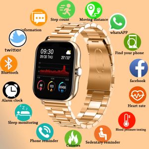 Bekijkt Lige New Bluetooth Call Smart Watch Womenfull Touch Screen Sports Fitness Watch Bluetooth is geschikt voor Android iOS SmartWatch