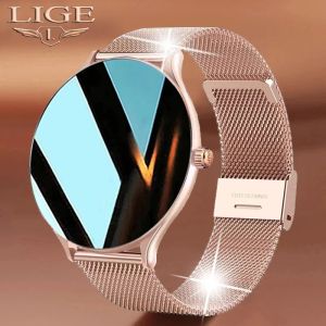 Montres Lige New Full Circle Touch Screen Luxury Watch Smart Watch Watch Smart Wristban Bracetnet Bracelet Men Heart Satefroof Smartwatch