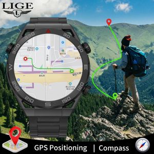 Bekijkt Lige Nieuwe NFC ECG+PPG Bluetooth Call SmartWatch GPS Tracker Motion Bracelet Fitness voor Huawei horloges Ultimate Smart Watch Men