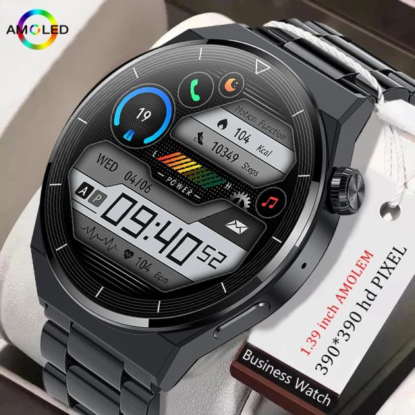 Relojes Lige New NFC Smart Watch Men 390*390 La pantalla siempre muestra la hora Bluetooth llame a la música local Men Smartwatch para Huawei Xiaomi
