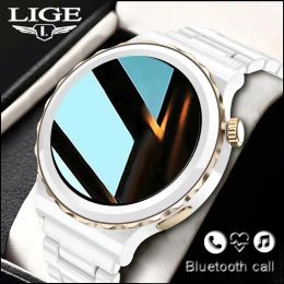 Bekijkt Lige New Smart Watch Women NFC Amoled Bluetooth Call Watches Man Heart Rate Monitor Waterproof SmartWatch voor Huawei Men Watch