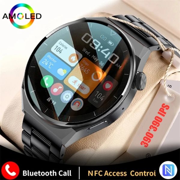 Montres LIGE NFC Watch for Men Bluetooth Call Smart Watch Android iOS 2022 HYPRESSION SMARTWATCH METTEM