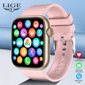 Relojes Lige Smart Watch for Women Full Touch Screen Bluetooth Call Wating Wating Watches Sport Fitness Tracker Smartwatch Lady Reloj Mujer