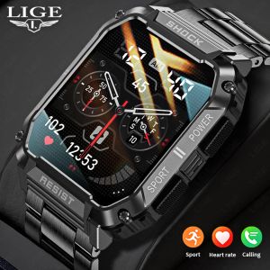 Montres Lige Smart Watch Man Outdoor Sports One Button Connexion Connexion Bracesset Bracelet IP68 IP68 1,95 pouce HD pour 2023 Smartwatch